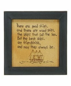 Primitives by Kathy | 'There Are Good Ships' Stitchery Wall Art