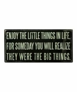 Primitives by Kathy | Primitives Black 'Enjoy the Little Things' Box Sign