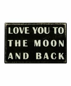 Primitives by Kathy | 'To the Moon and Back' Block Sign
