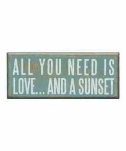 Primitives by Kathy | 'All You Need Is Love And A Sunset' Wall Art