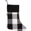 Primitives by Kathy | Black & White Buffalo Check Stocking