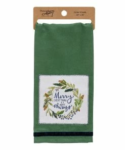 Primitives by Kathy | Green 'Merry Everything' Kitchen Towel