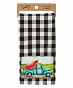Primitives by Kathy | Black & White Gingham 'Nice Melons' Kitchen Towel