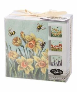 Primitives by Kathy | Blue & Green Florals Box Sign - Set of Three