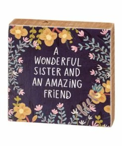 Primitives by Kathy | Purple & Yellow 'A Wonderful Sister' Box Sign
