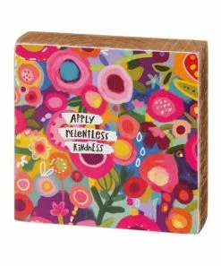 Primitives by Kathy | Pink & Purple 'Apply Relentless Kindness' Box Sign