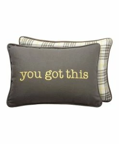 Primitives by Kathy | Gray & Yellow 'You Got This' Throw Pillow