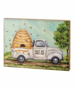 Primitives by Kathy | Tan & Green Bees Farm Truck Box Sign