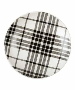 Primitives by Kathy | Black Plaid Appetizer Plate