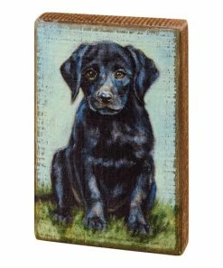 Primitives by Kathy | Light Blue & Black Labrador Box Sign