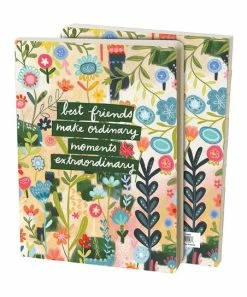 Primitives by Kathy | Green & Pink Floral 'Best Friends' Journal