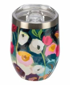 Primitives by Kathy | Red Floral 12-Oz. Wine Tumbler