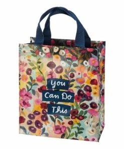 Primitives by Kathy | Purple & Pink Floral 'You Can Do This' Daily Tote