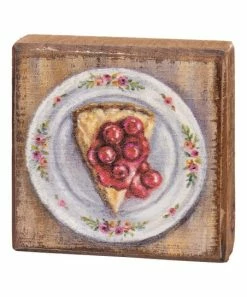 Primitives by Kathy | Tan & Red Cheesecake Slice Box Sign