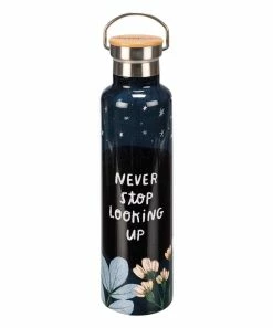 Primitives by Kathy | Black Floral 'Never Stop' Insulated Bottle