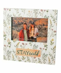 Primitives by Kathy | White & Green 'Stay Wild' Floral Frame