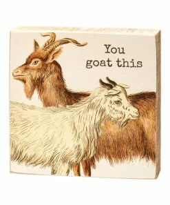 Primitives by Kathy | Beige 'You Goat This' Box Sign