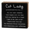 Primitives by Kathy | Black & White 'Cat Lady' Box Sign