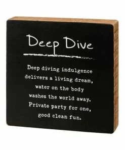 Primitives by Kathy | Charcoal & White 'Deep Dive' Chalk Box Sign