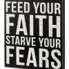 Primitives by Kathy | Black & White 'Feed Your Faith' Box Sign