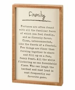 Primitives by Kathy | Beige & Black 'Family' Inset Box Sign