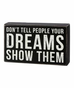 Primitives by Kathy | Black & White 'Show Them' Block Sign