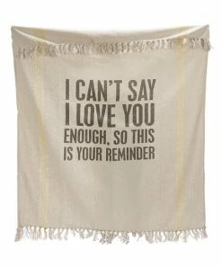 Primitives by Kathy | Cream 'I Can't Say I Love You Enough' Fringe Throw