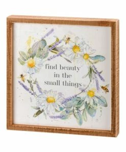 Primitives by Kathy | 'Find Beauty In the Small Things' Box Sign