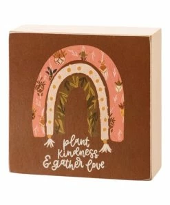 Primitives by Kathy | Brown & Pink 'Plant Kindness' Box Sign