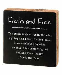 Primitives by Kathy | Charcoal & White 'Fresh & Free' Chalk Box Sign