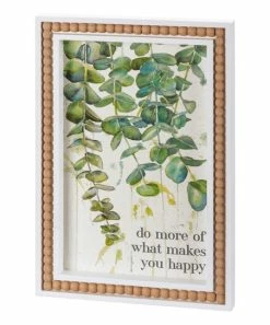 Primitives by Kathy | White & Green 'Happy' Framed Wall Sign