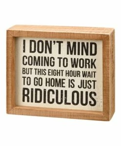 Primitives by Kathy | Beige & Black 'To Go Home' Inset Box Sign