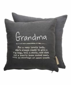 Primitives by Kathy | Black & White 'Grandma' Throw Pillow