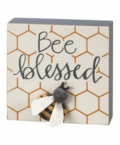 Primitives by Kathy | 'Bee Blessed' Block Sign