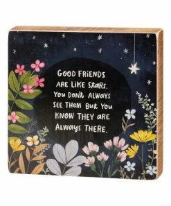 Primitives by Kathy | Black & Yellow 'Good Friends' Box Sign