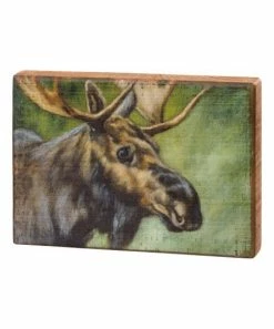 Primitives by Kathy | Green & Brown Moose Box Sign