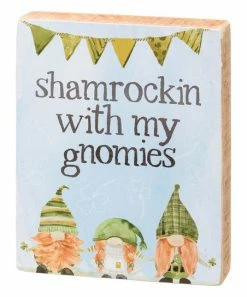 Primitives by Kathy | Light Blue & Green 'Shamrockin' Box Sign