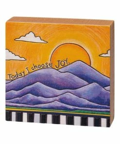 Primitives by Kathy | Yellow & Purple 'Choose Joy' Box Sign