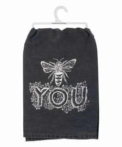 Primitives by Kathy | Black & White 'Bee You' Tea Towel Set