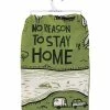 Primitives by Kathy | Green & Black 'To Stay Home' Dish Towel Set
