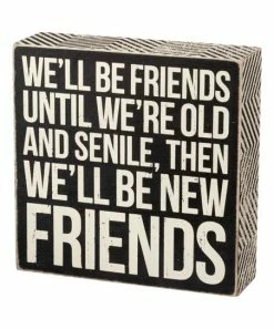 Primitives by Kathy | 'New Friends' Box Sign