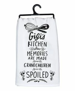 Primitives by Kathy | White & Black 'Gigi's Kitchen' Cotton Dish Towel
