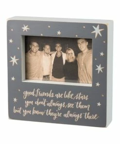 Primitives by Kathy | Gray 'Good Friends' Stars Box Sign Picture Frame
