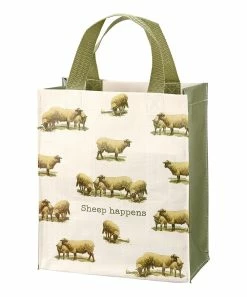Primitives by Kathy | Beige & Green 'Sheep Happens' Tote - Set of Two