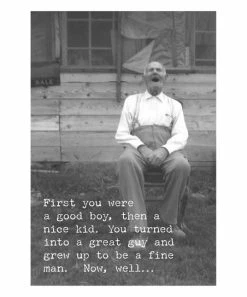 Primitives by Kathy | Black & White 'Old Fart' Greeting Card