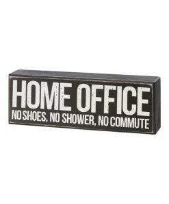 Primitives by Kathy | Black & White 'Home Office' Box Sign