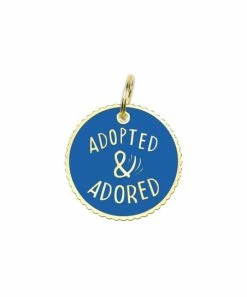 Primitives by Kathy | Blue & Goldtone 'Adopted & Adored' Pet Tag