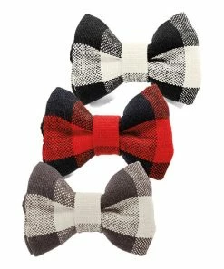 Primitives by Kathy | Black & White Small Buffalo Check Pet Bow-Tie Set