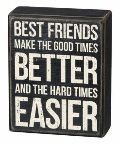 Primitives by Kathy | Black 'Best Friends' Wood Block Sign