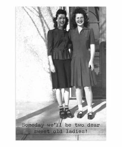 Primitives by Kathy | Black & White 'Sweet Old Ladies' Greeting Card